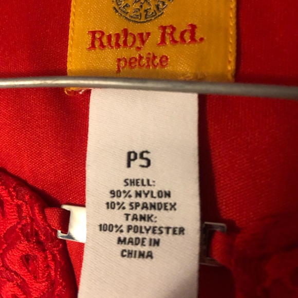 EUC Ruby Rd Petite Scoop Neck Bar Detail Blouse - Picture 6 of 8